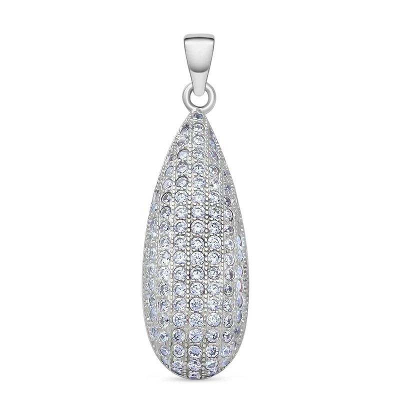 Lustro Stella - weißer Zirkonia-Anhänger, 925 Silber rhodiniert ca. 1.64 ct