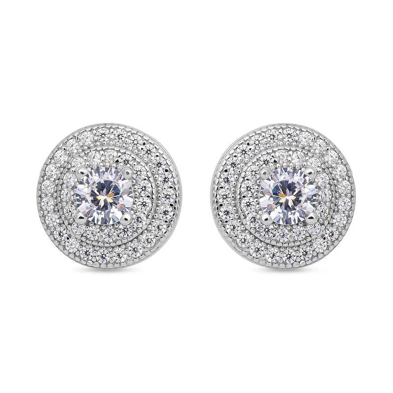 Lustro Stella - Weiße Zirkonia-Ohrringe, 925 Silber ca. 1,40 ct