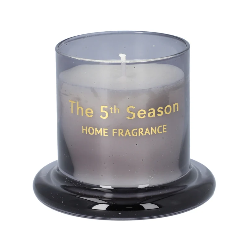 The 5th Season: Duftkerze Becher mit Glasdeckel, Grau