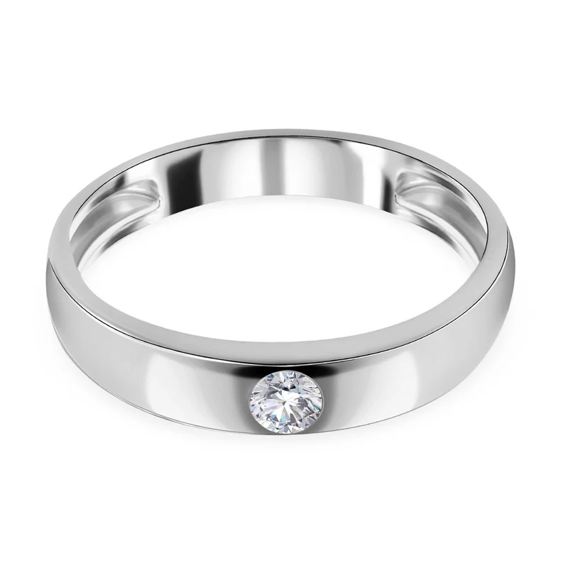 Lustro Stella - Weißer Zirkonia-Ring, 925 Silber rhodiniert ca. 0,30 ct