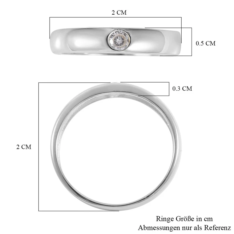 Lustro Stella - Weißer Zirkonia-Ring, 925 Silber rhodiniert ca. 0,30 ct