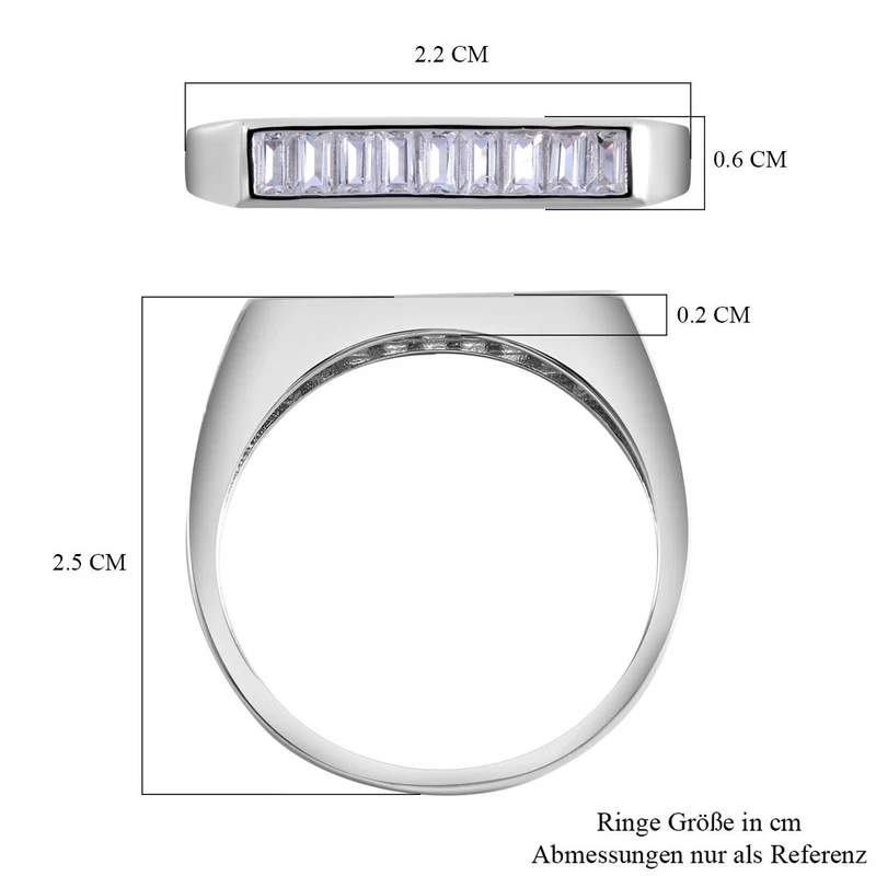 Lustro Stella - Weißer Zirkonia-Ring, 925 Silber rhodiniert ca. 0.90 ct
