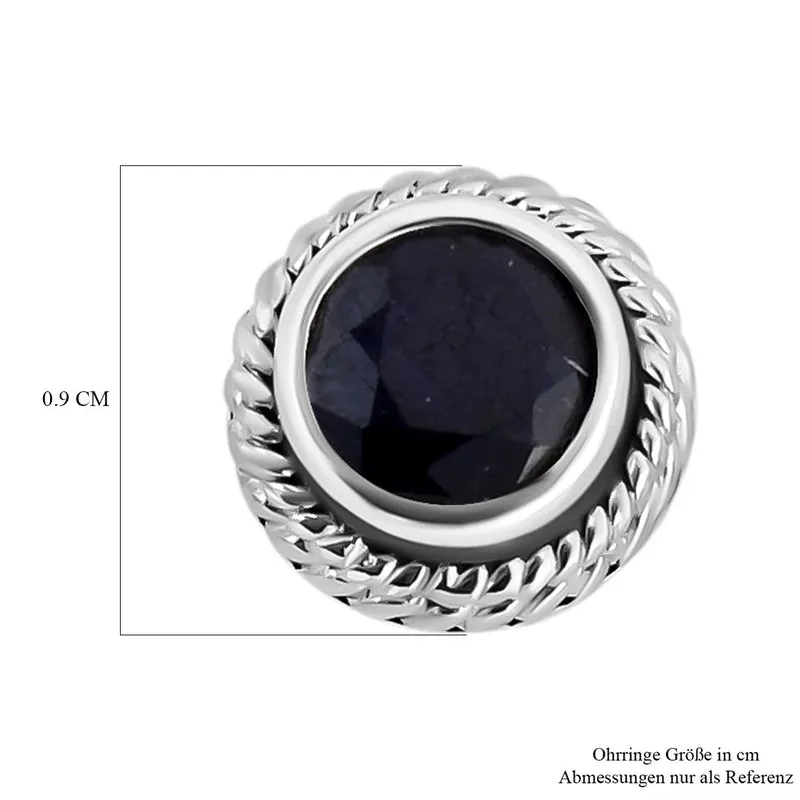 Royal Bali - Blauer Saphir Ohrringe 925 Silber ca. 1.50 ct