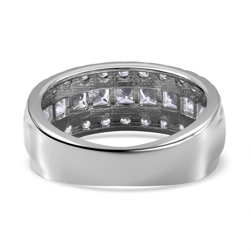 Lustro Stella - Weißer Zirkonia Ring, 925 Silber rhodiniert ca. 1.66 ct