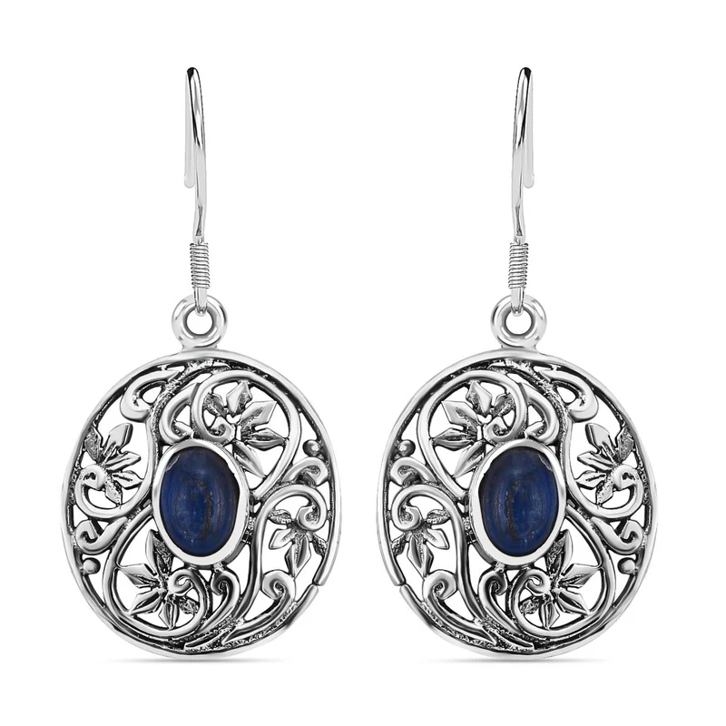 Royal Bali Kollektion - Kyanit Ohrringe 925 Silber ca. 2.08 ct