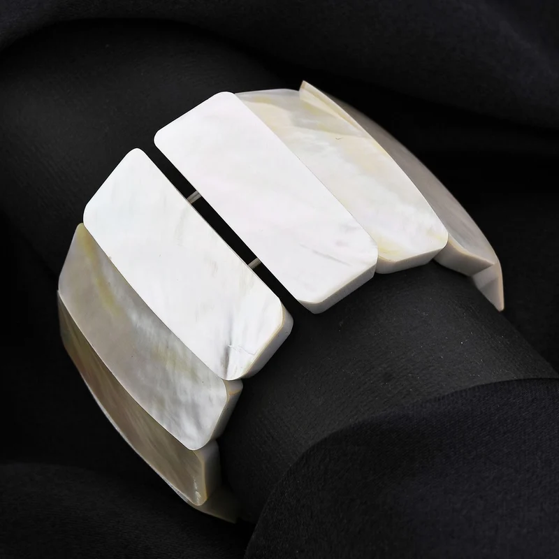 Royal Bali - Perlmutt flexibles Armband, 18 cm
