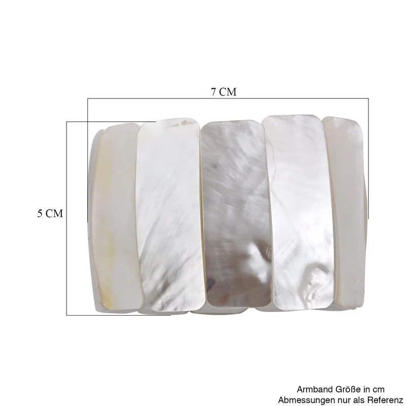 Royal Bali - Perlmutt flexibles Armband, 18 cm