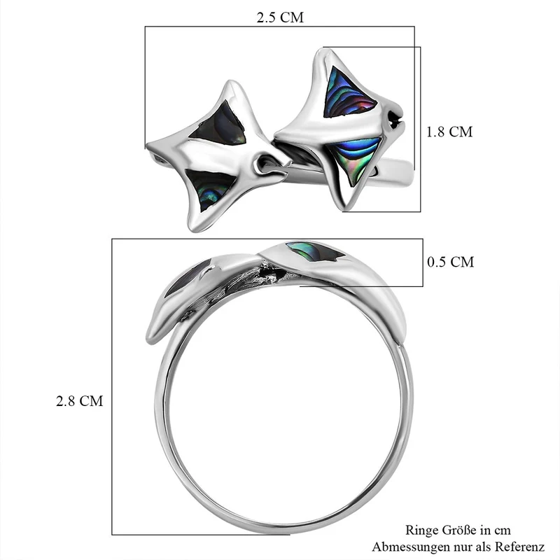Royal Bali - Abalone Muschel Ring, 925 Silber