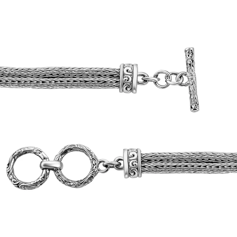 Royal Bali - Prasiolite Armband, ca. 19 cm, 925 Silber, ca. 26.22 ct