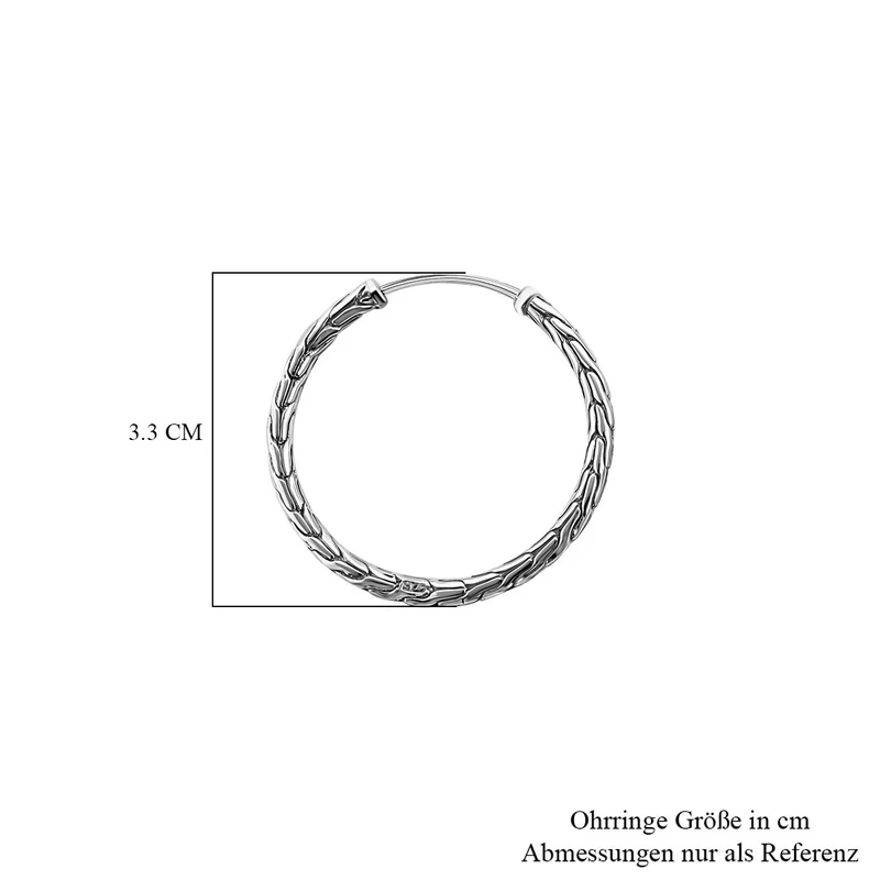 Royal Bali Kollektion - 925 Silber Ohrringe ca. 8,35g