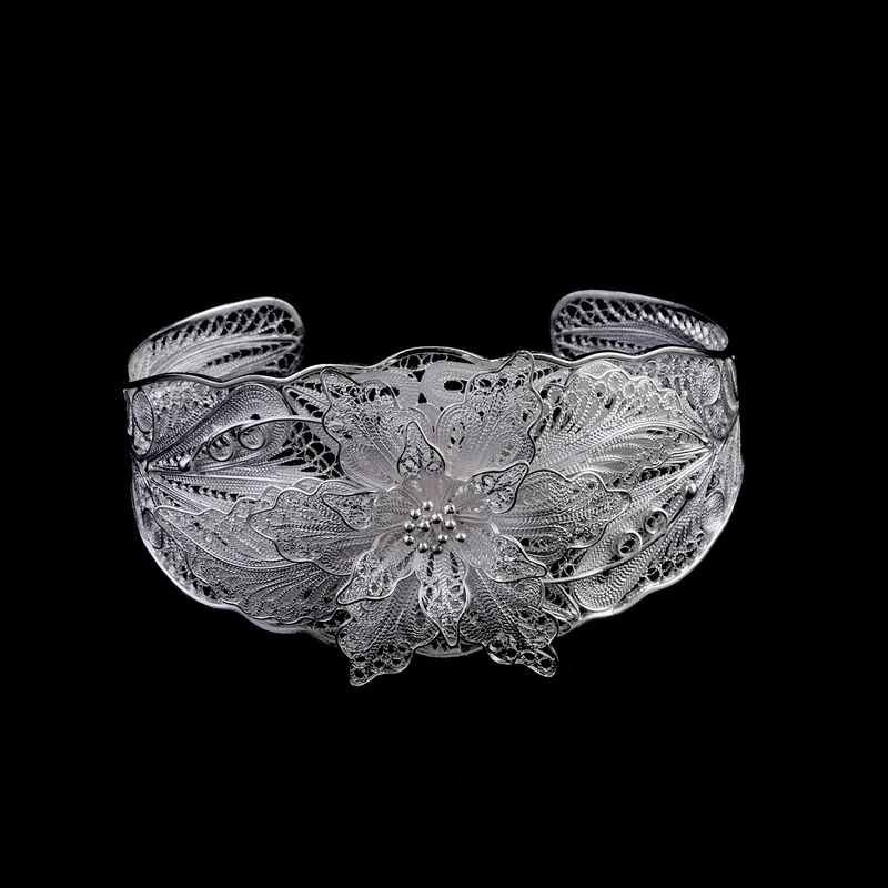 Royal Bali - 925 Silber Armreif, ca. 19 cm, ca. 25,43g