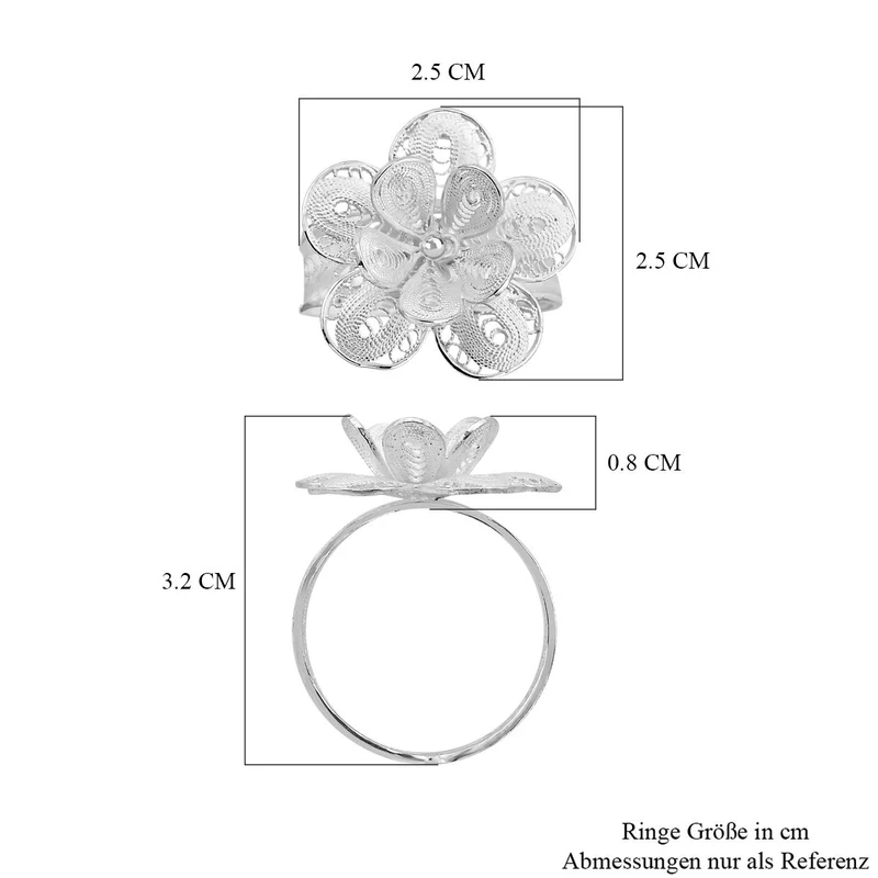 Royal Bali Kollektion - 925 Silber Ring, , ca. 4,78g