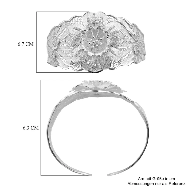 Royal Bali Kollektion - 925 Silber Armreif ca. 19 cm ca. 24,47g