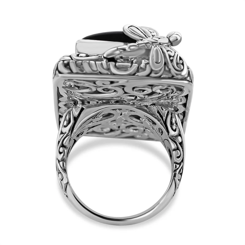 Royal Bali Kollektion - Labradorit Ring, 925 Silber ca. 25.27 ct