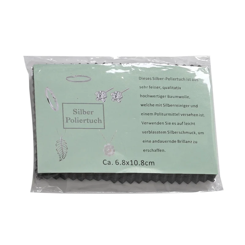 20 Stück Anti-Anlauf-Silberpoliertücher, beidseitig verwendbar, Größe: 6,8x10,8 cm, grau