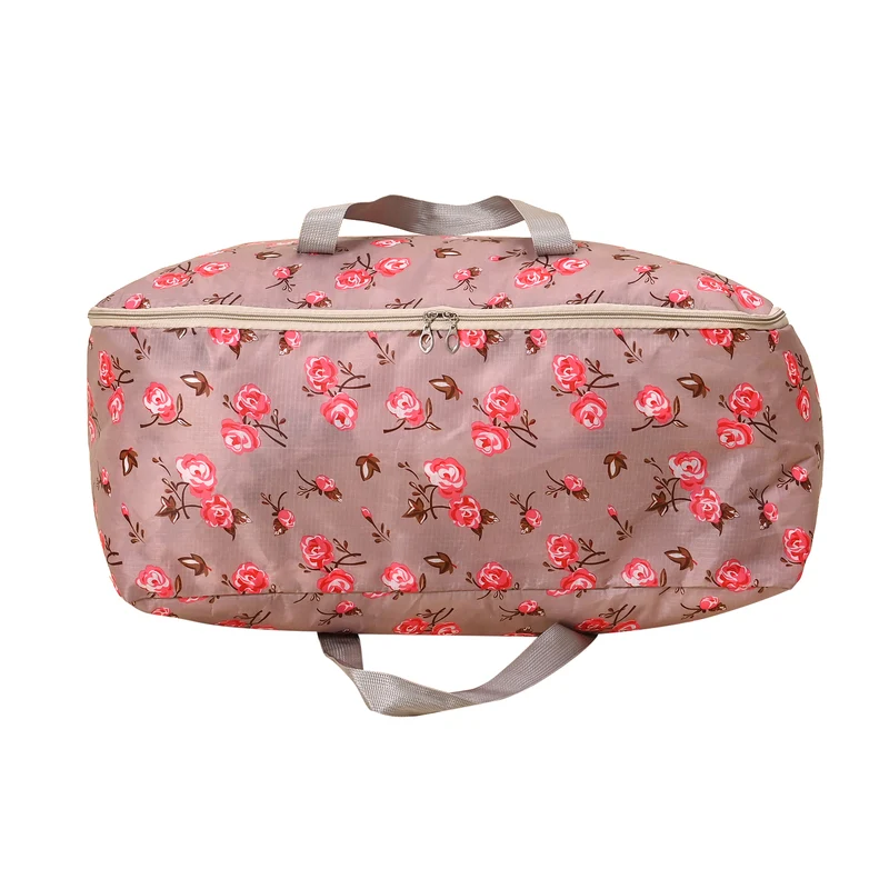 LIVMORE 3er Set Aufbewahrungstaschen mit Blumenmuster, 210D Oxford Gewebe, Blau