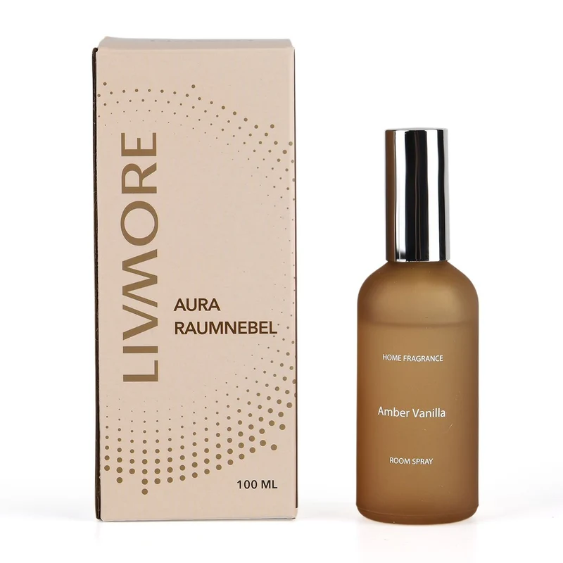 LIVMORE Home Fragrance Kollektion - Raumspray, Amber-Vanille, 100ml, Hellbraun