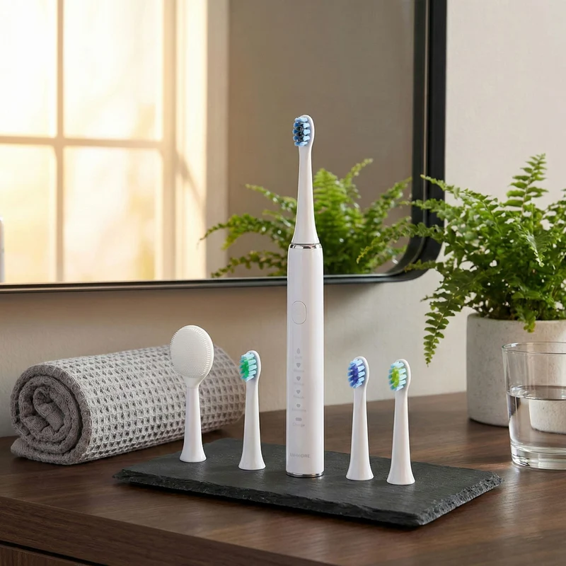 USB charging frequency sonic electric toothbrush - black Size: 24.5*2.5cm Weight: 116g Material: ABS 3.7V 14500 lithium battery 500MA 2.5W Maximu