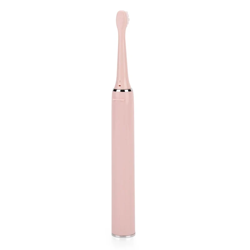 Elektrische Schallzahnbürste mit 4 Aufsteckbürsten und 1 Zungenbürste, 24,5x2,5 cm, Pink