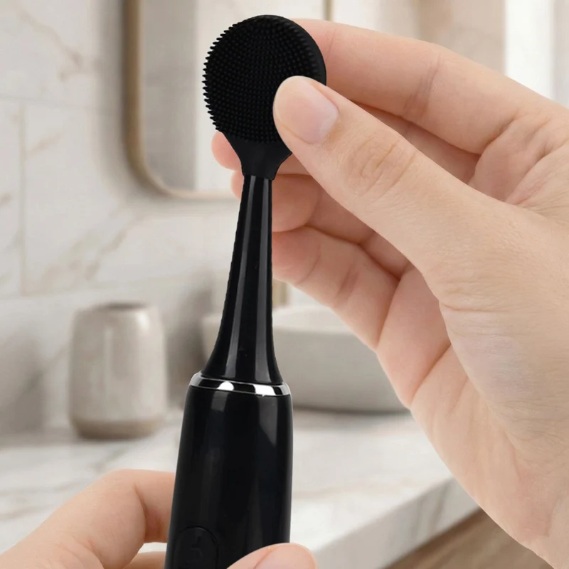 Set of 6pcs replacement head - white 5PCS Nylon Brush+1PC Silicone Brush Size: Nylon Brush:8*2cm; Silicone Brush:9.5*2cm Weight: 40g Material: ABS
