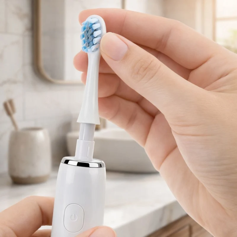 Set of 6pcs replacement head - white 5PCS Nylon Brush+1PC Silicone Brush Size: Nylon Brush:8*2cm; Silicone Brush:9.5*2cm Weight: 40g Material: ABS