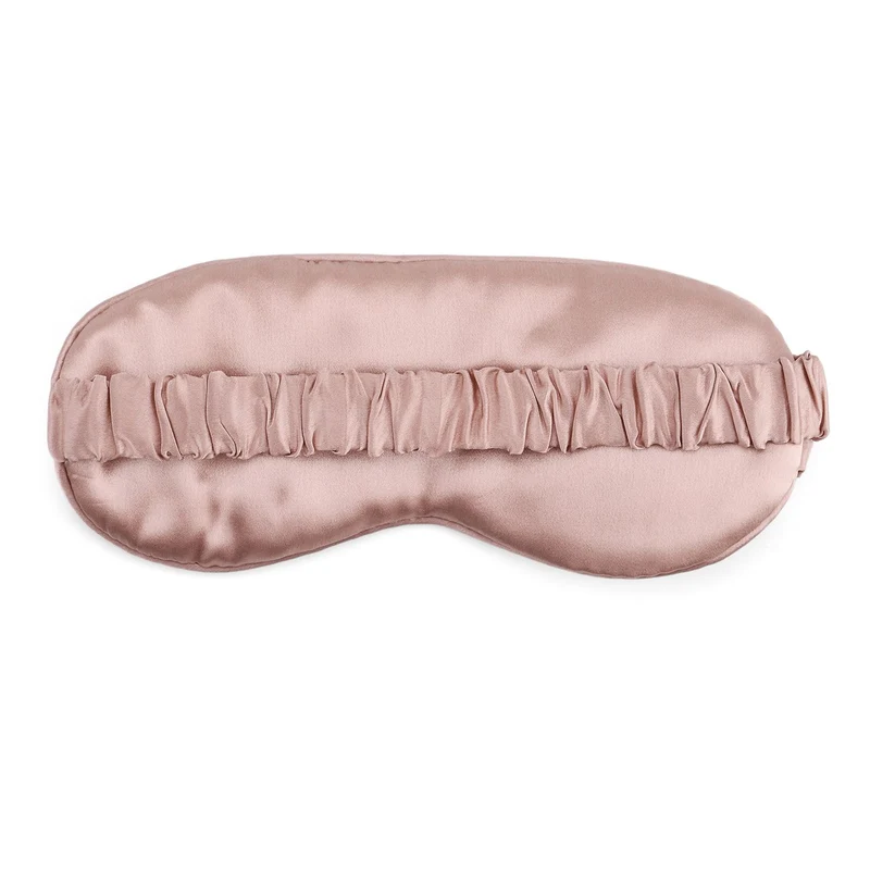 LA MAREY Signature - Schlafmaske aus 100% Maulbeerseide mit Seidenfüllung, Himmelblau
