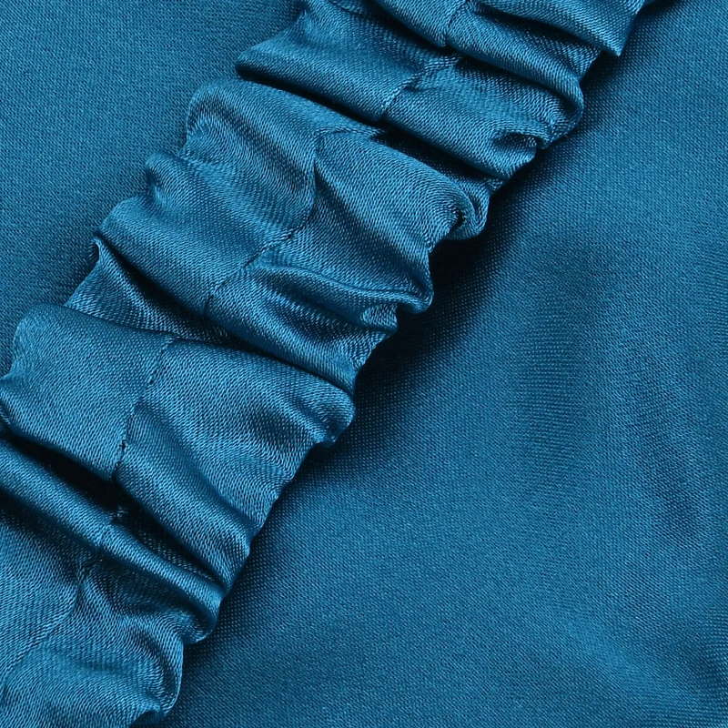 LA MAREY Signature - Schlafmaske aus 100% Maulbeerseide mit Seidenfüllung, Himmelblau