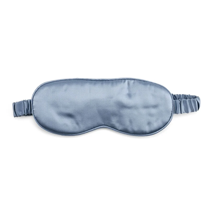LA MAREY Signature - Schlafmaske aus 100% Maulbeerseide mit Seidenfüllung, Himmelblau