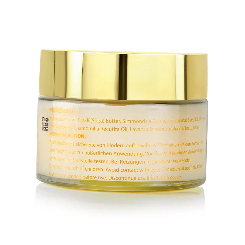 Shea Körperbutter mit Jojobaöl inkl. Rauchquarz Gua Sha, 225 ml