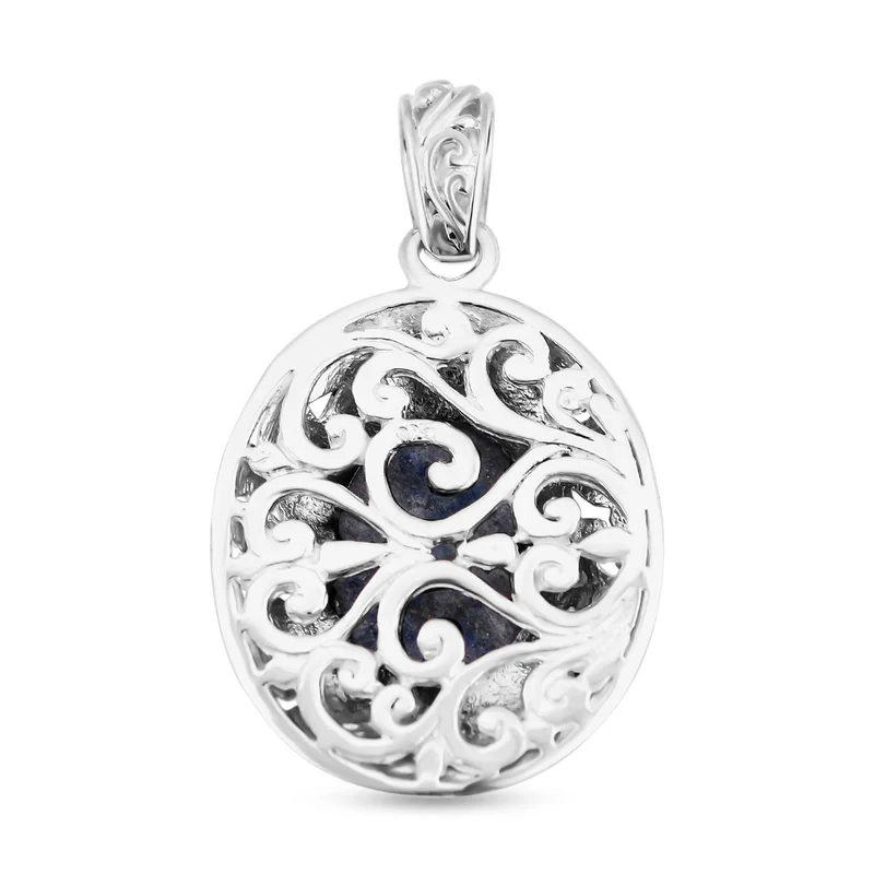 Labradorit Anhänger 925 Silber ca. 9,35 ct.