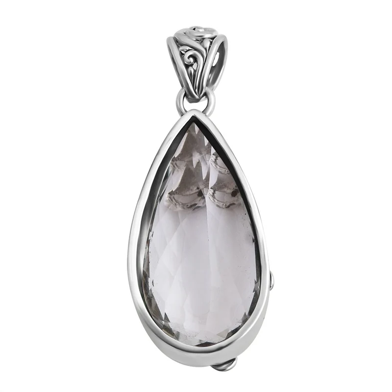 Royal Bali - Prasiolith Anhänger, 925 Silber, ca. 26.74 ct
