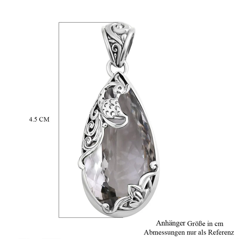 Royal Bali - Prasiolith Anhänger, 925 Silber, ca. 26.74 ct