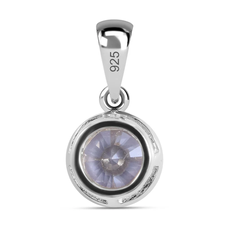 Lustro Stella - Weißer Zirkonia Anhänger, 925 Silber platiniert ca. 2.15 ct
