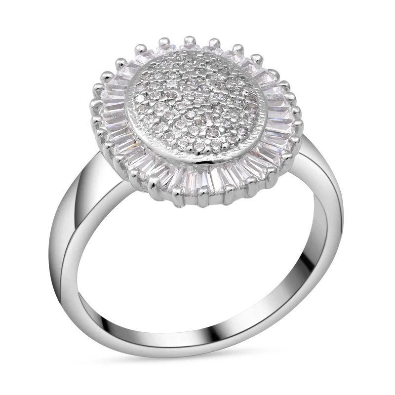 Lustro Stella - weißer Zirkonia Ring, 925 Silber rhodiniert ca. 2,42 ct