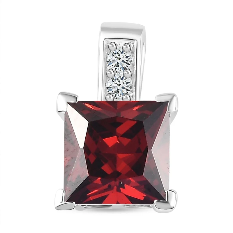 LUSTRO STELLA - Rosa Zirkonia Anhänger 925 Silber