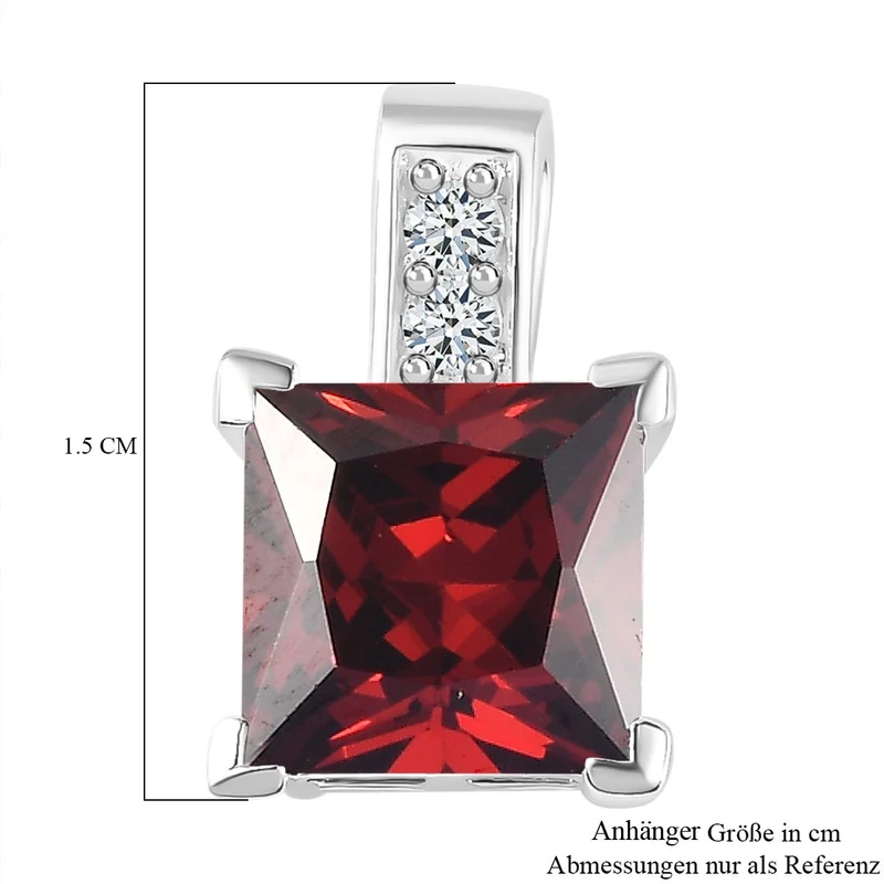 LUSTRO STELLA - Rosa Zirkonia Anhänger 925 Silber