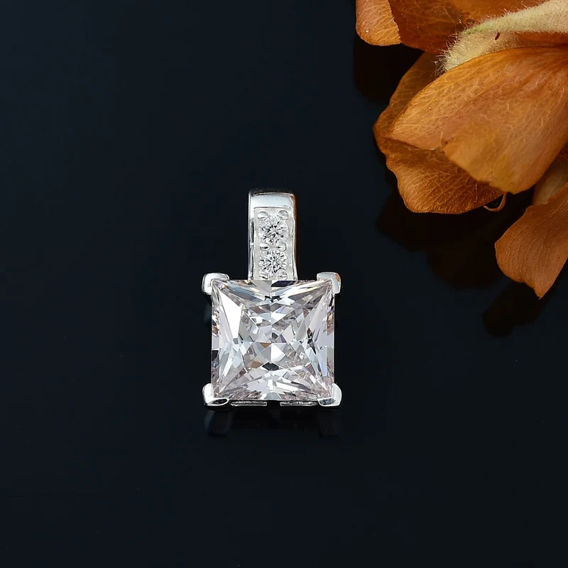 LUSTRO STELLA - Rosa Zirkonia Anhänger 925 Silber