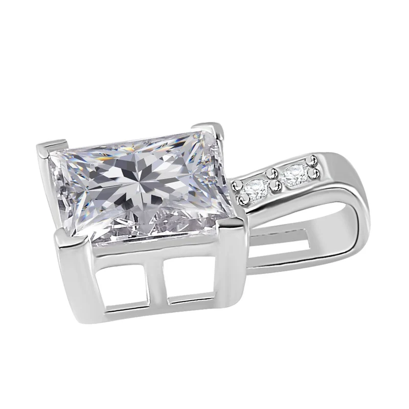 LUSTRO STELLA - Rosa Zirkonia Anhänger 925 Silber