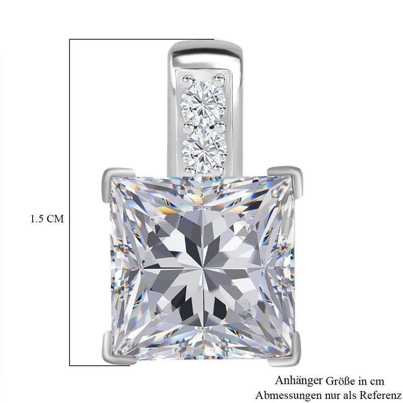 LUSTRO STELLA - Rosa Zirkonia Anhänger 925 Silber