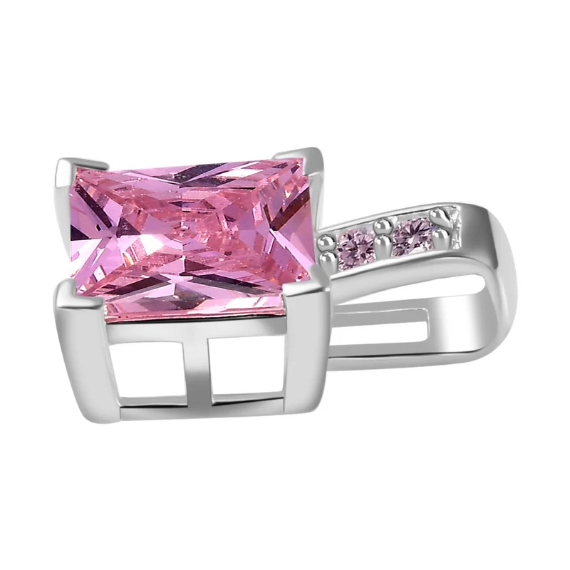 LUSTRO STELLA - Rosa Zirkonia Anhänger 925 Silber