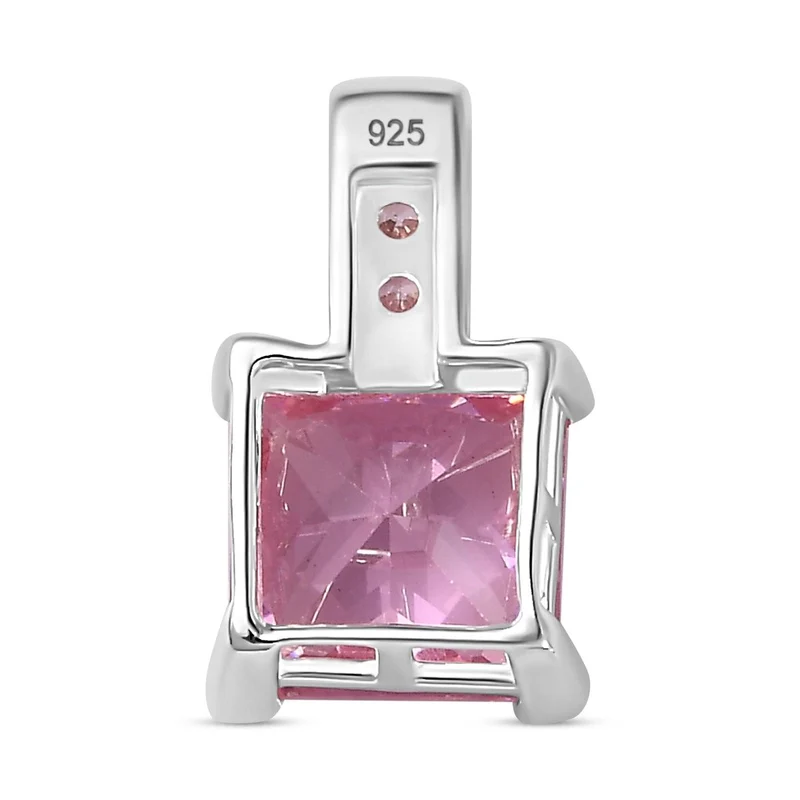 LUSTRO STELLA - Rosa Zirkonia Anhänger 925 Silber