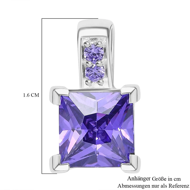 LUSTRO STELLA - Rosa Zirkonia Anhänger 925 Silber
