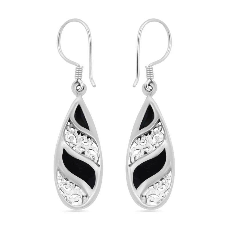 Royal Bali - Koralle Ohrringe 925 Silber
