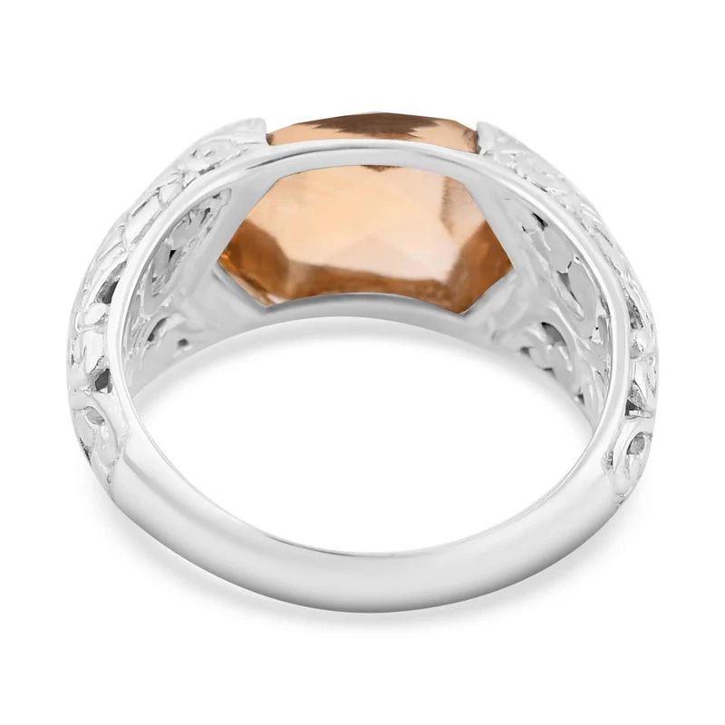 Exklusiver Schliff - Citrin Ring aus 925 Silber, , ca. 7.81 ct