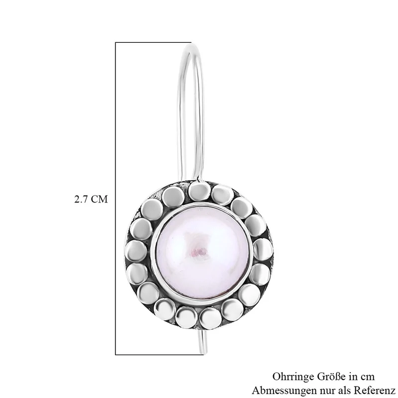 Süßwasser Perle Ohrringe 925 Silber
