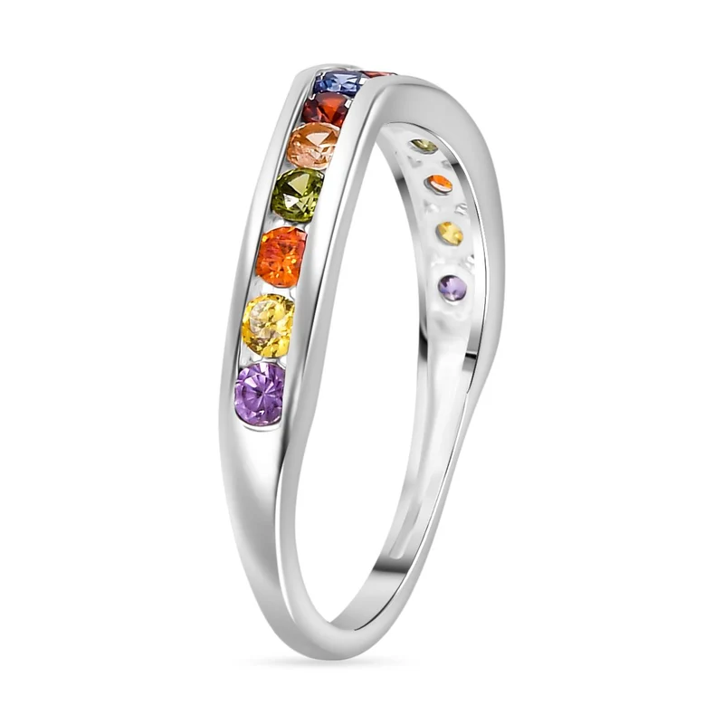 Lustro Stella Mehrfarbiger Zirkonia Ring 925 Silber