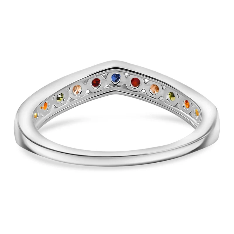 Lustro Stella Mehrfarbiger Zirkonia Ring 925 Silber