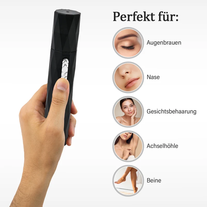 4-in-1 Multifunktional Elektrorasierer Set, 12.8 x 2.6 x 2.6 cm, schwarz