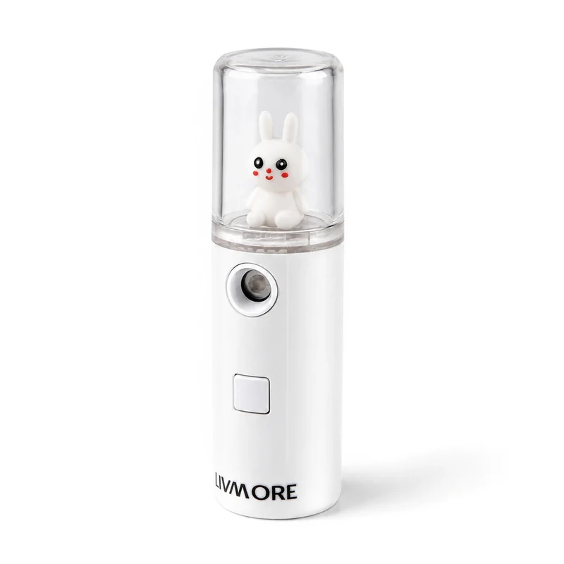 LIVMORE Nano-Gesichtssprüher für erfrischende Feuchtigkeit, wiederaufladbar, 30ml, Grün
