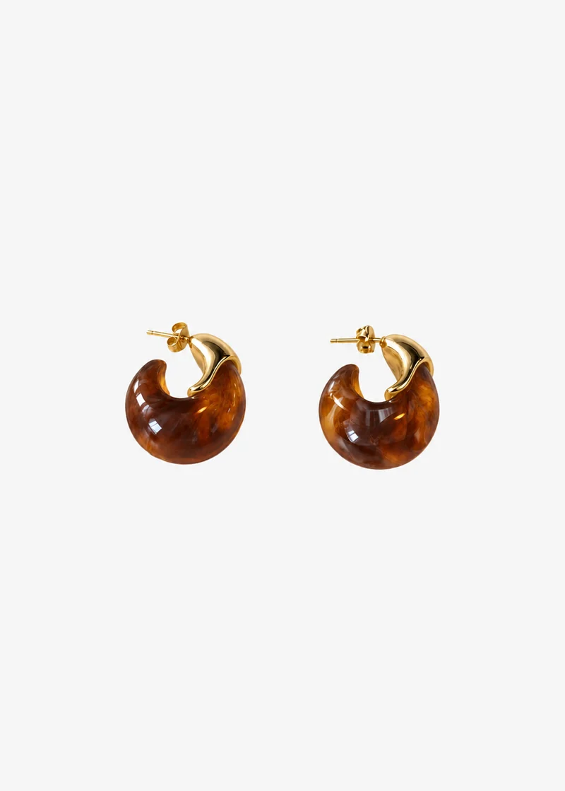 Statement Creolen - gold-braun